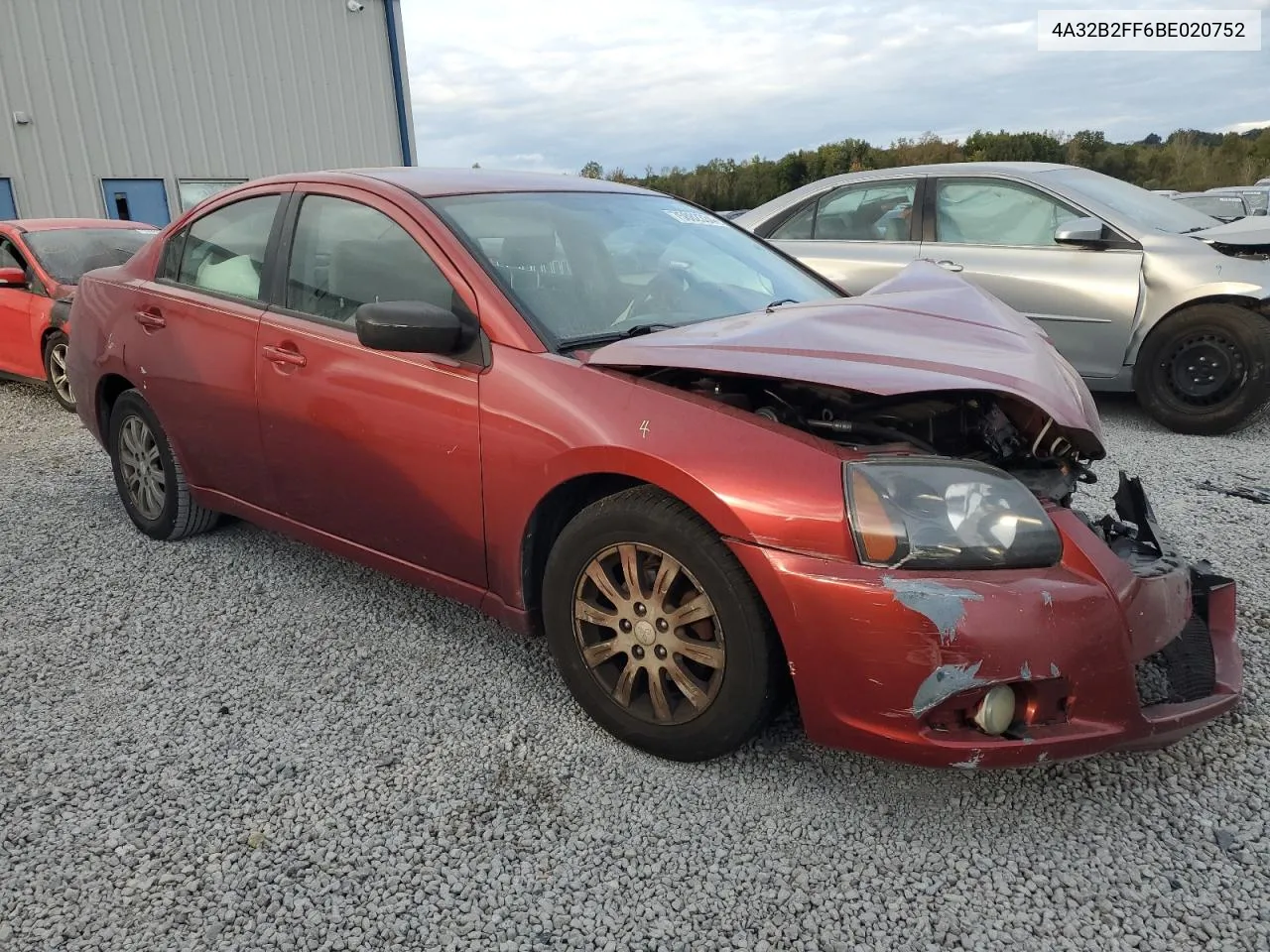 2011 Mitsubishi Galant Fe VIN: 4A32B2FF6BE020752 Lot: 75882334