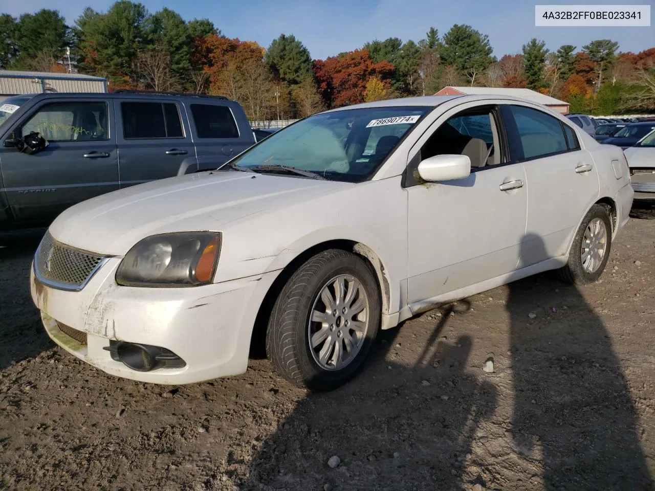 2011 Mitsubishi Galant Fe VIN: 4A32B2FF0BE023341 Lot: 78690774