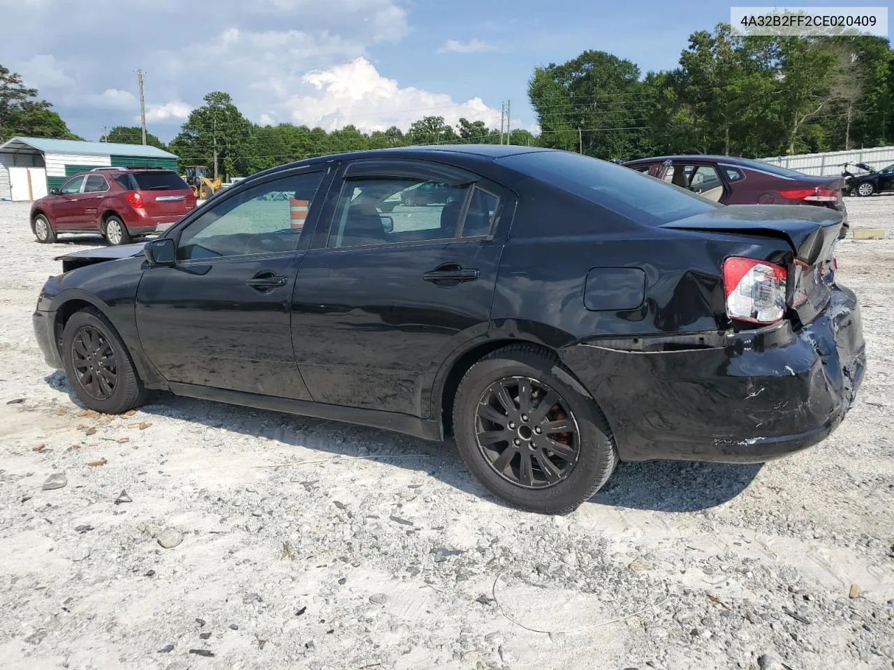 2012 Mitsubishi Galant Fe VIN: 4A32B2FF2CE020409 Lot: 61199414