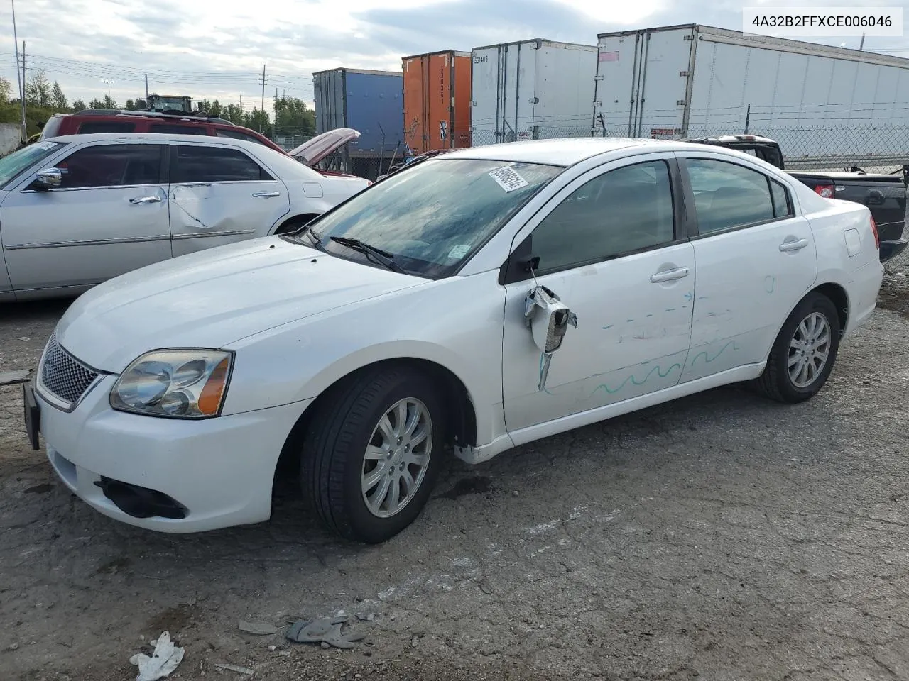 2012 Mitsubishi Galant Fe VIN: 4A32B2FFXCE006046 Lot: 69869314