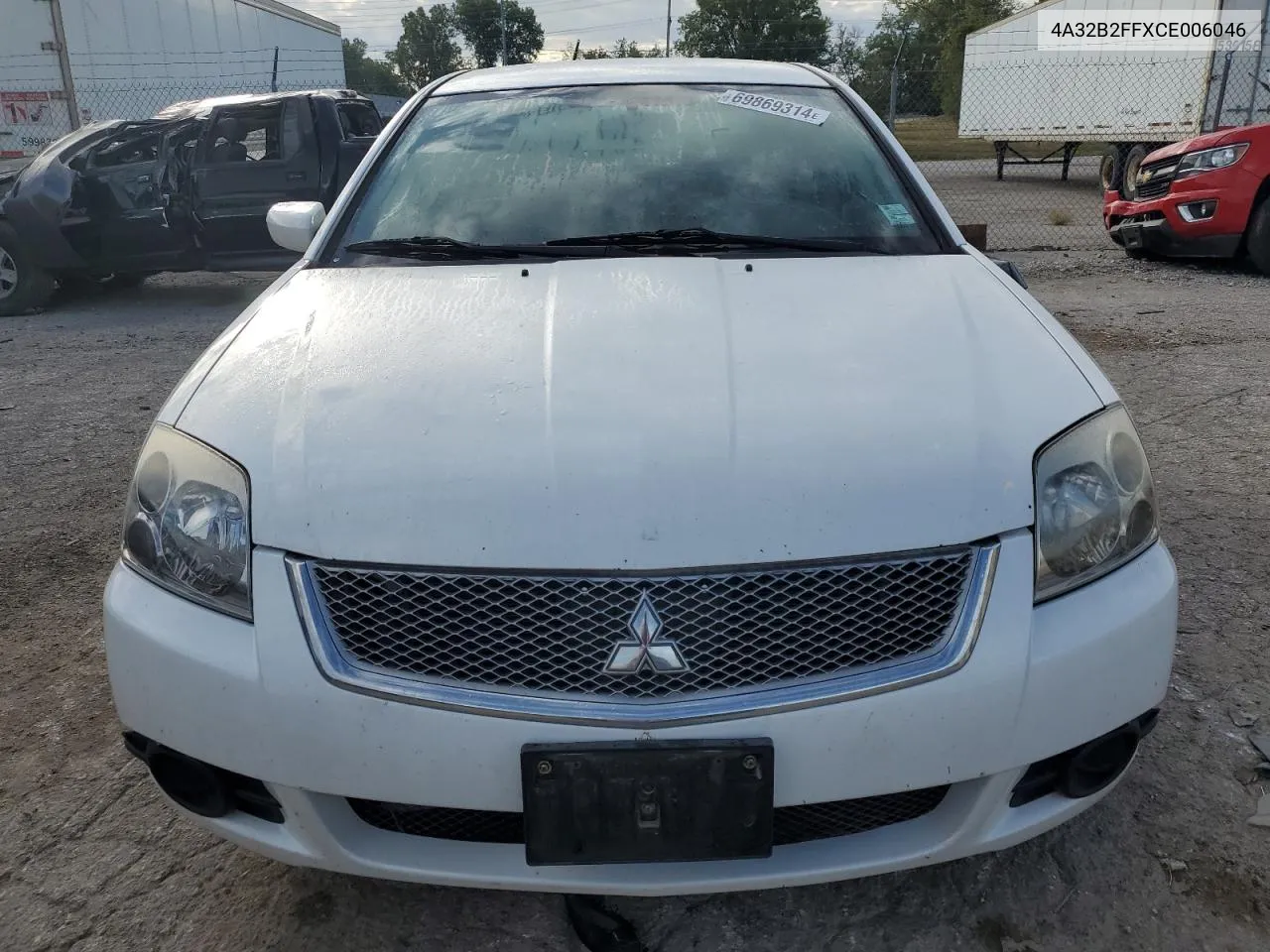 2012 Mitsubishi Galant Fe VIN: 4A32B2FFXCE006046 Lot: 69869314