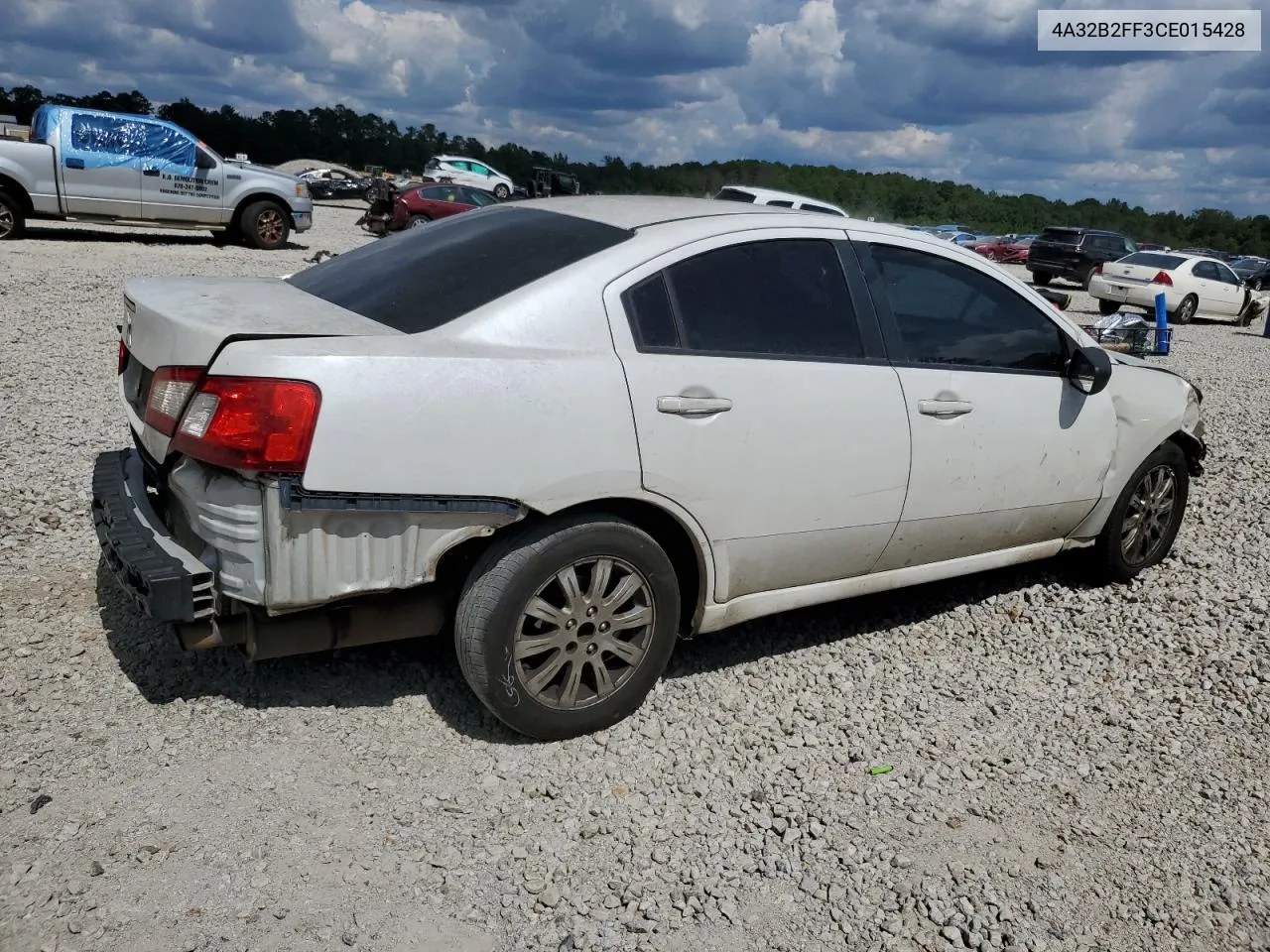 2012 Mitsubishi Galant Fe VIN: 4A32B2FF3CE015428 Lot: 72249084