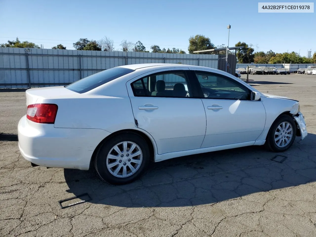 2012 Mitsubishi Galant Fe VIN: 4A32B2FF1CE019378 Lot: 72639664