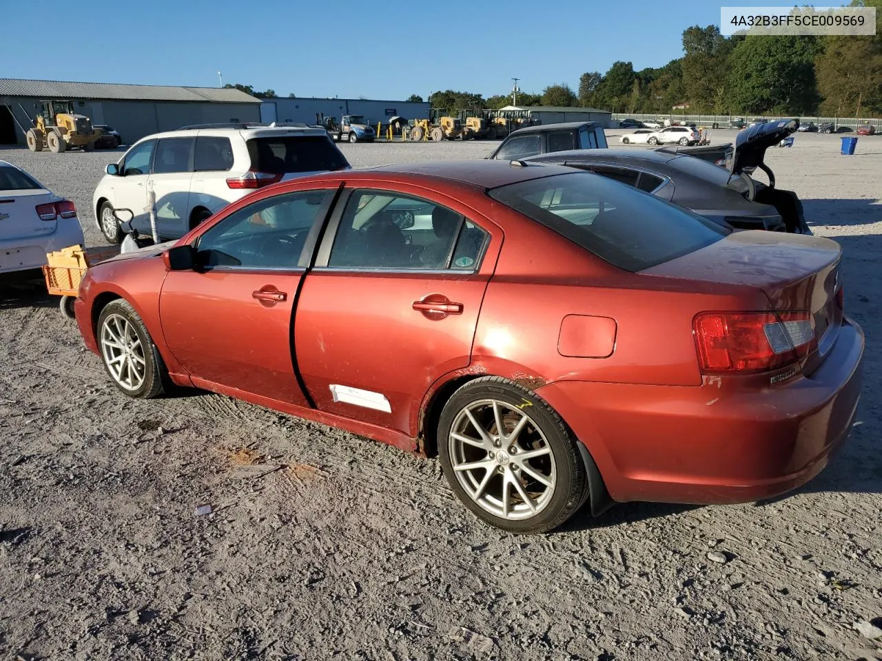 2012 Mitsubishi Galant Es VIN: 4A32B3FF5CE009569 Lot: 75021674