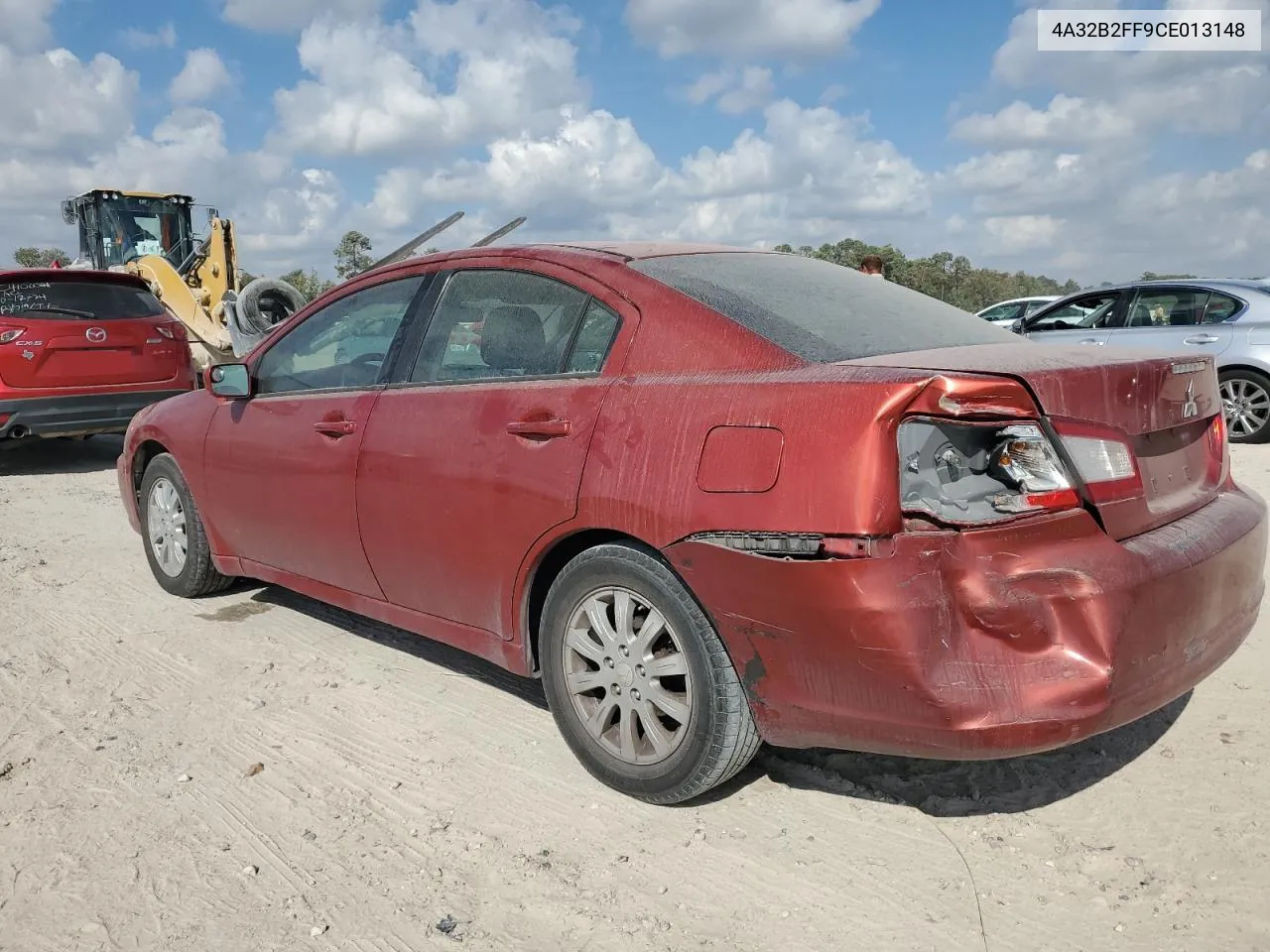 2012 Mitsubishi Galant Fe VIN: 4A32B2FF9CE013148 Lot: 78276384