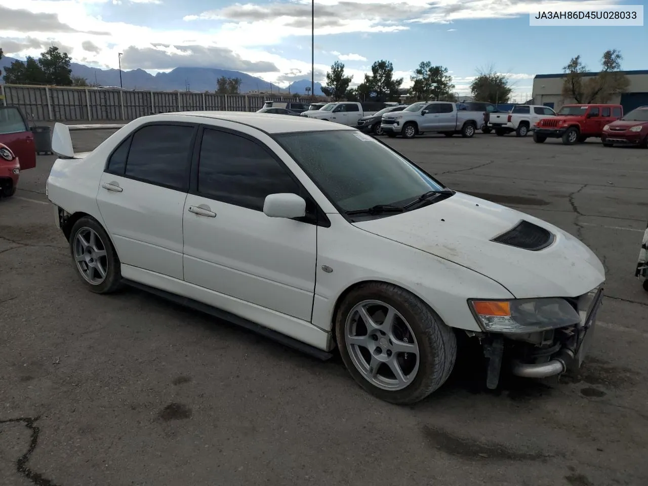 2005 Mitsubishi Lancer Evolution VIN: JA3AH86D45U028033 Lot: 74323774