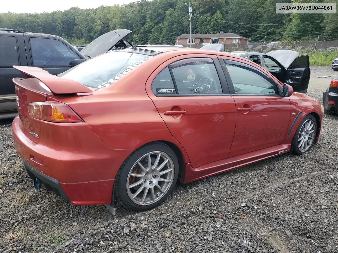 2008 Mitsubishi Lancer Evolution Gsr VIN: JA3AW86V78U044861 Lot: 71229264