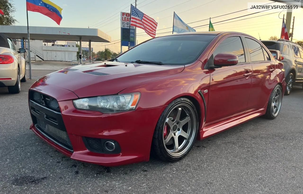 JA32W8FV5FU026599 2015 Mitsubishi Lancer Evolution Gsr