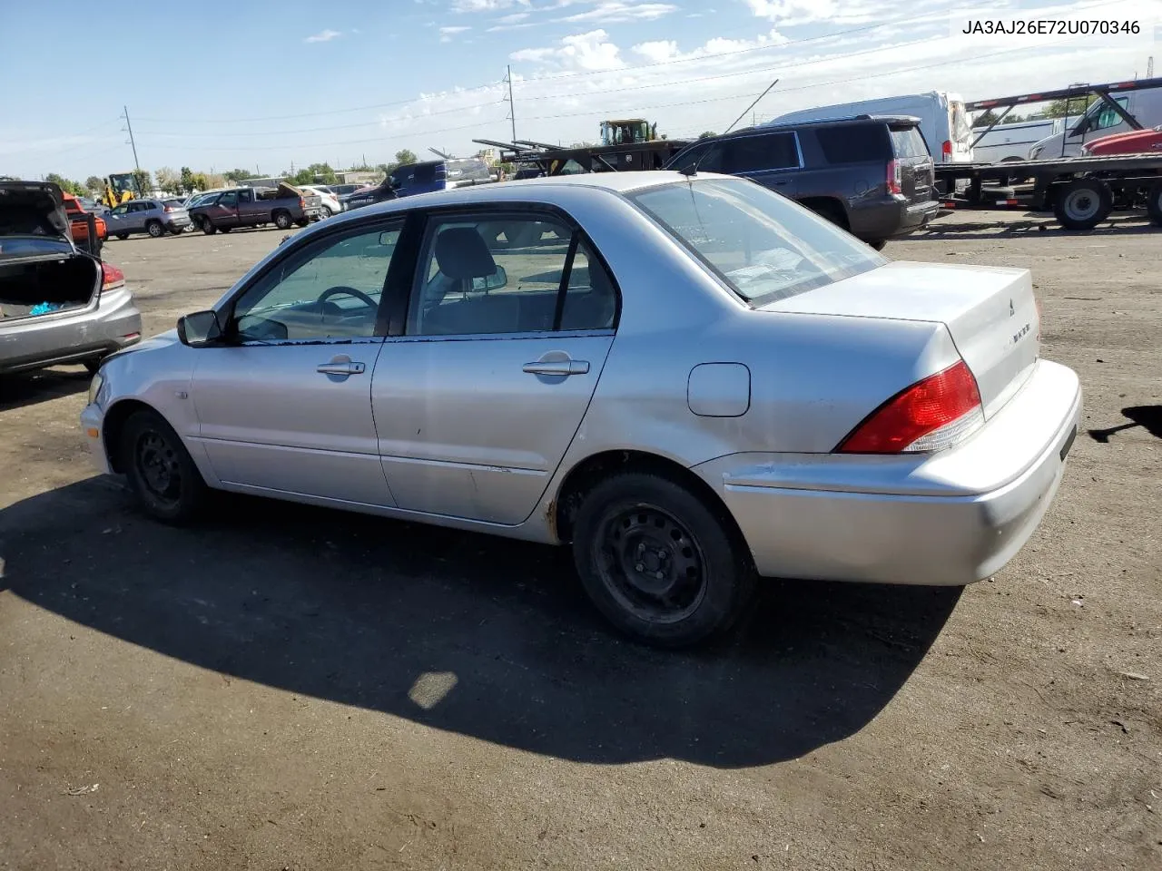 2002 Mitsubishi Lancer Es VIN: JA3AJ26E72U070346 Lot: 70280254