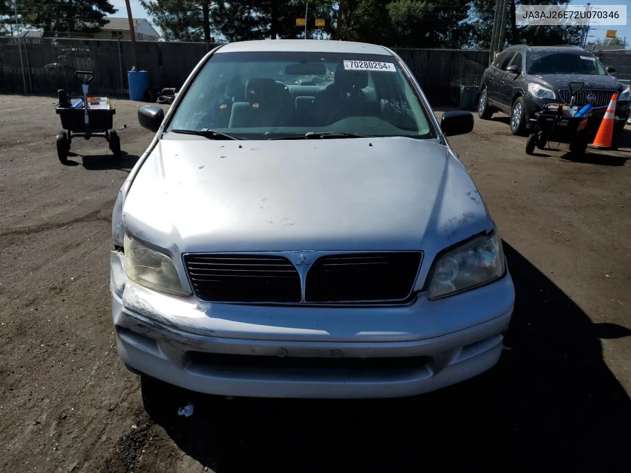 2002 Mitsubishi Lancer Es VIN: JA3AJ26E72U070346 Lot: 70280254