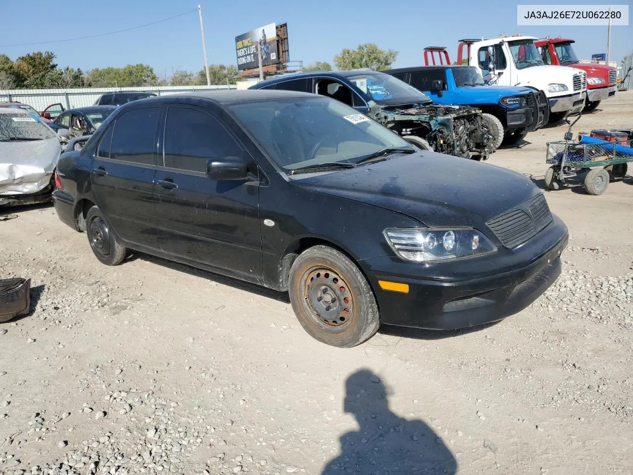 2002 Mitsubishi Lancer Es VIN: JA3AJ26E72U062280 Lot: 75810384