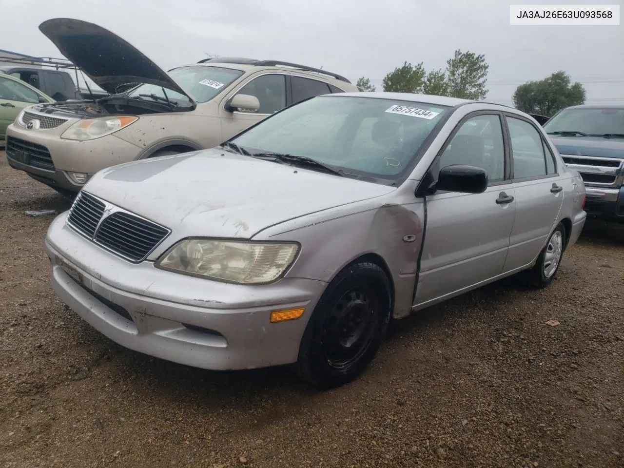 2003 Mitsubishi Lancer Es VIN: JA3AJ26E63U093568 Lot: 65757434