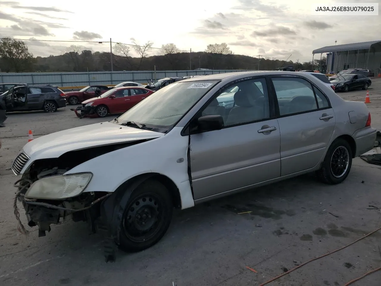 2003 Mitsubishi Lancer Es VIN: JA3AJ26E83U079025 Lot: 76900594