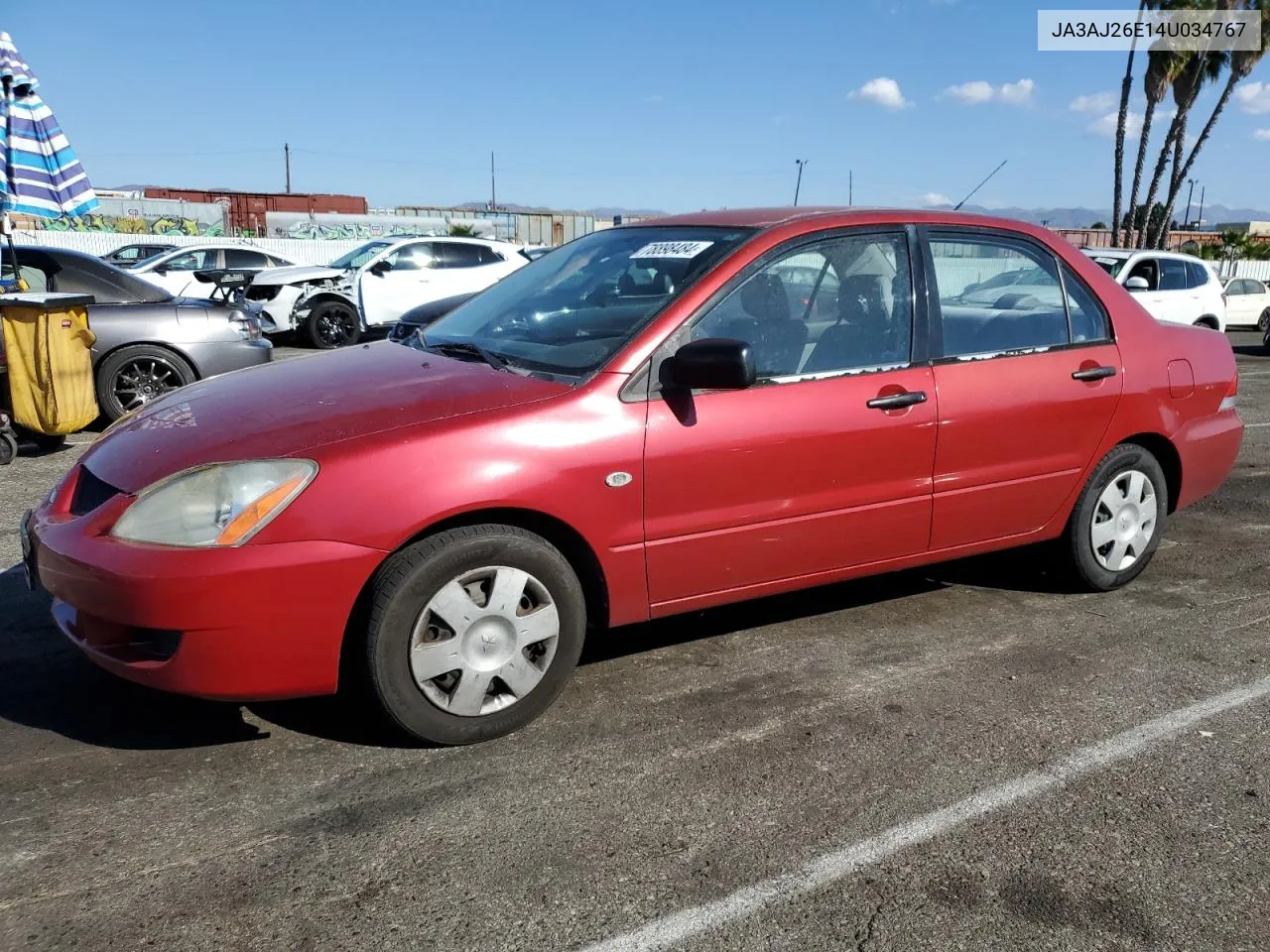 2004 Mitsubishi Lancer Es VIN: JA3AJ26E14U034767 Lot: 78898484