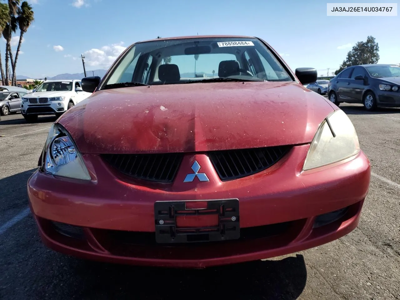 2004 Mitsubishi Lancer Es VIN: JA3AJ26E14U034767 Lot: 78898484