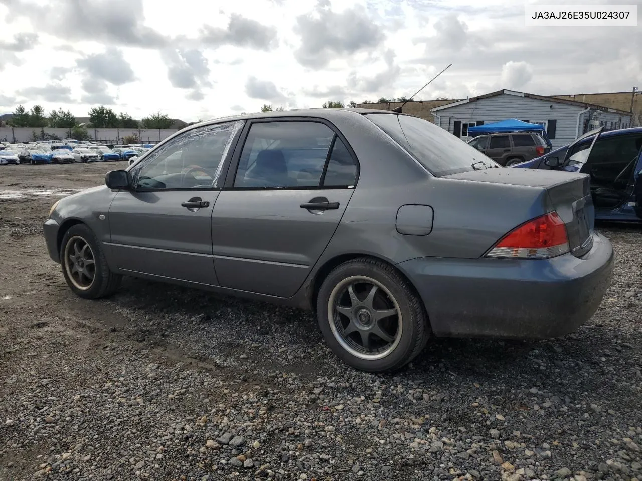 2005 Mitsubishi Lancer Es VIN: JA3AJ26E35U024307 Lot: 74433184