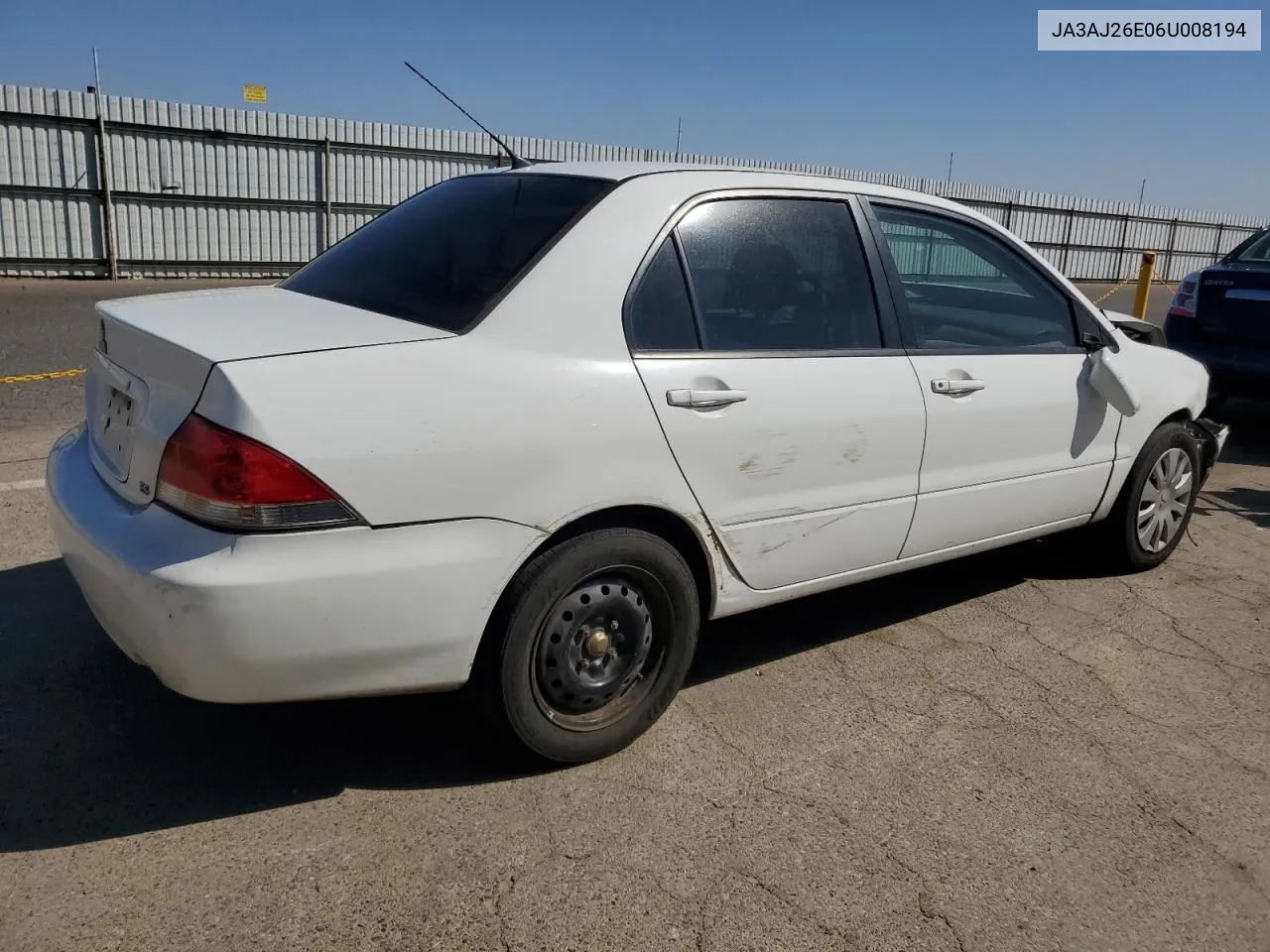 2006 Mitsubishi Lancer Es VIN: JA3AJ26E06U008194 Lot: 72812724