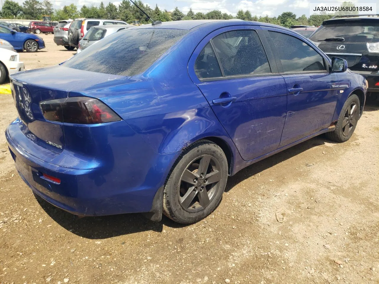 2008 Mitsubishi Lancer Es VIN: JA3AU26U68U018584 Lot: 64635344