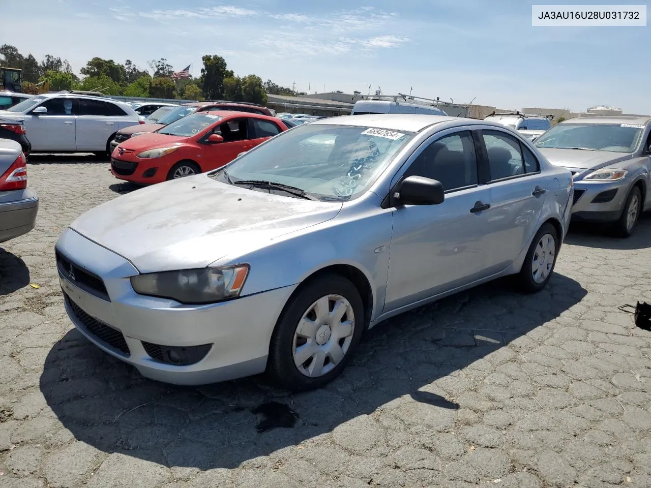 2008 Mitsubishi Lancer De VIN: JA3AU16U28U031732 Lot: 66547654