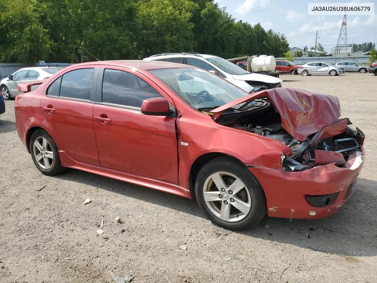 2008 Mitsubishi Lancer Es VIN: JA3AU26U38U606779 Lot: 67024364