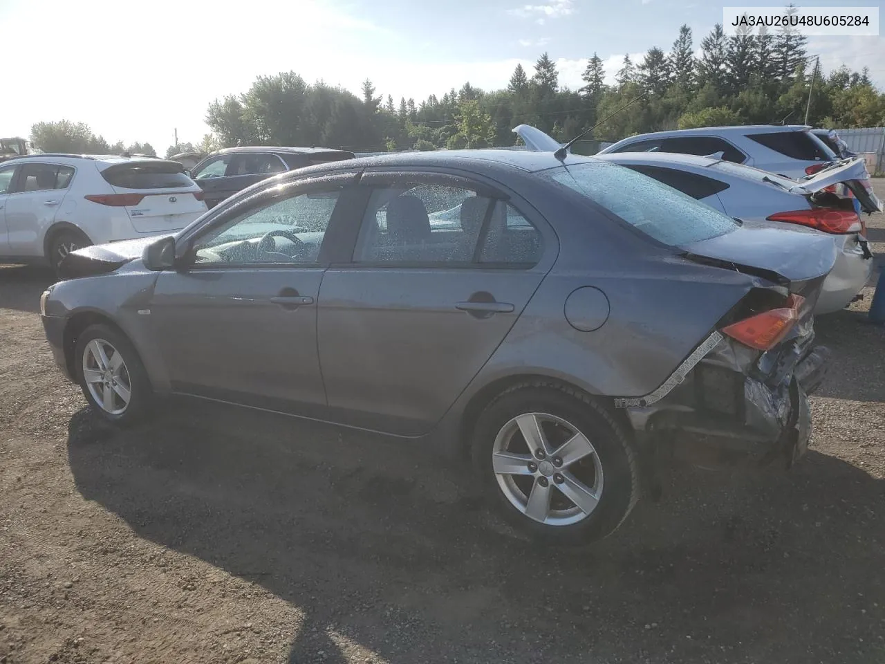 2008 Mitsubishi Lancer Es VIN: JA3AU26U48U605284 Lot: 68706734