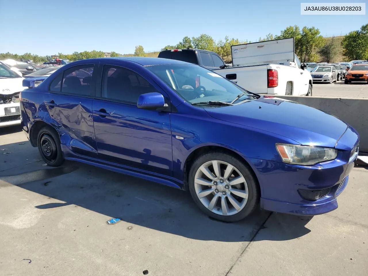 2008 Mitsubishi Lancer Gts VIN: JA3AU86U38U028203 Lot: 73698104