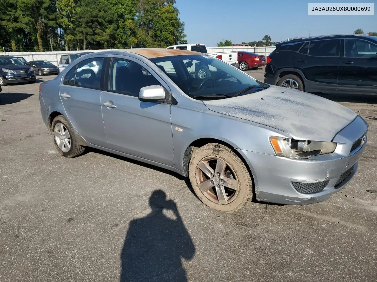 2008 Mitsubishi Lancer Es VIN: JA3AU26UX8U000699 Lot: 74930804