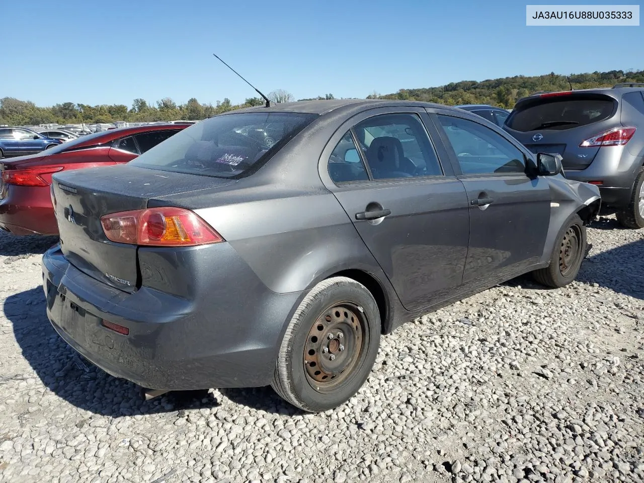 2008 Mitsubishi Lancer De VIN: JA3AU16U88U035333 Lot: 76604994