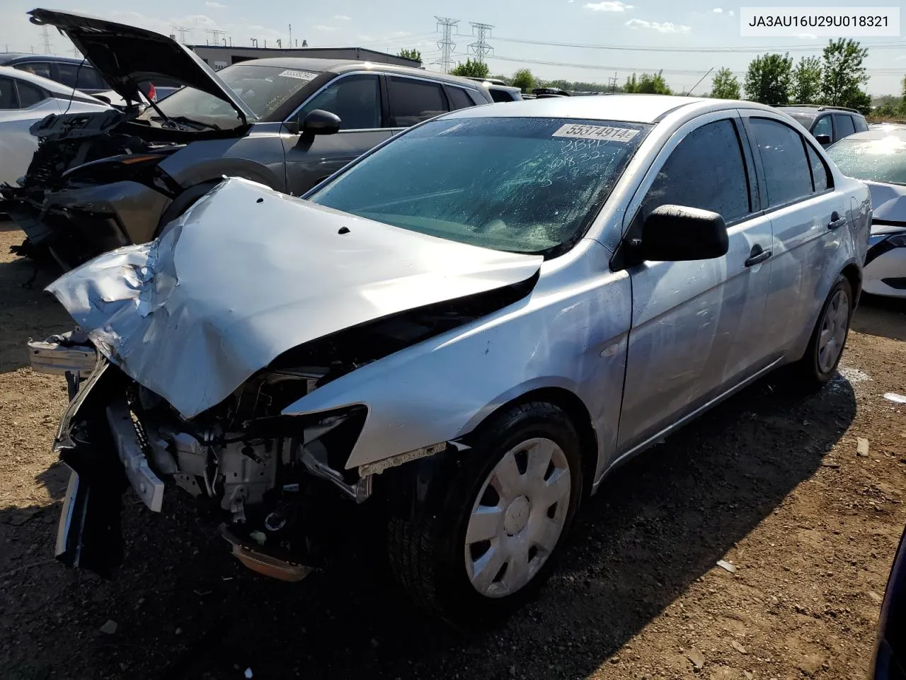 2009 Mitsubishi Lancer De VIN: JA3AU16U29U018321 Lot: 55374914