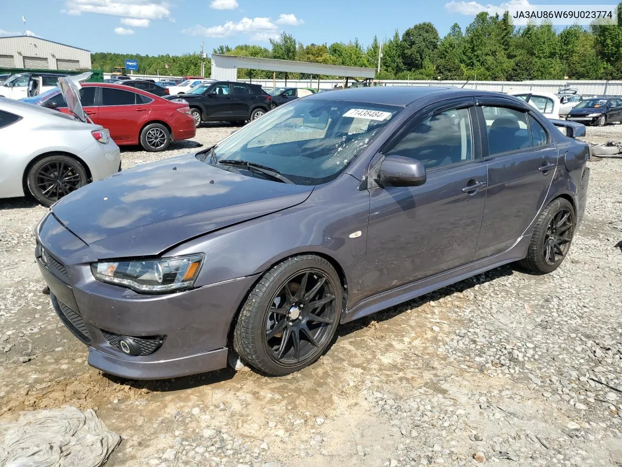 2009 Mitsubishi Lancer Gts VIN: JA3AU86W69U023774 Lot: 71438484