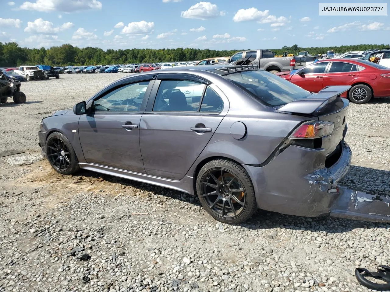 2009 Mitsubishi Lancer Gts VIN: JA3AU86W69U023774 Lot: 71438484