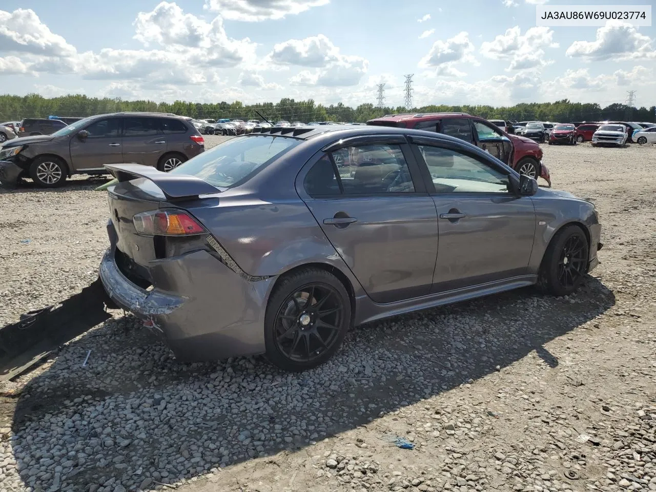 2009 Mitsubishi Lancer Gts VIN: JA3AU86W69U023774 Lot: 71438484