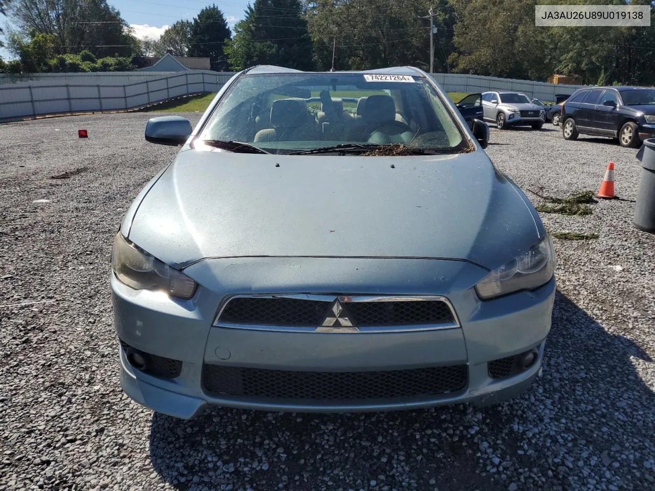 2009 Mitsubishi Lancer Es/Es Sport VIN: JA3AU26U89U019138 Lot: 74227264