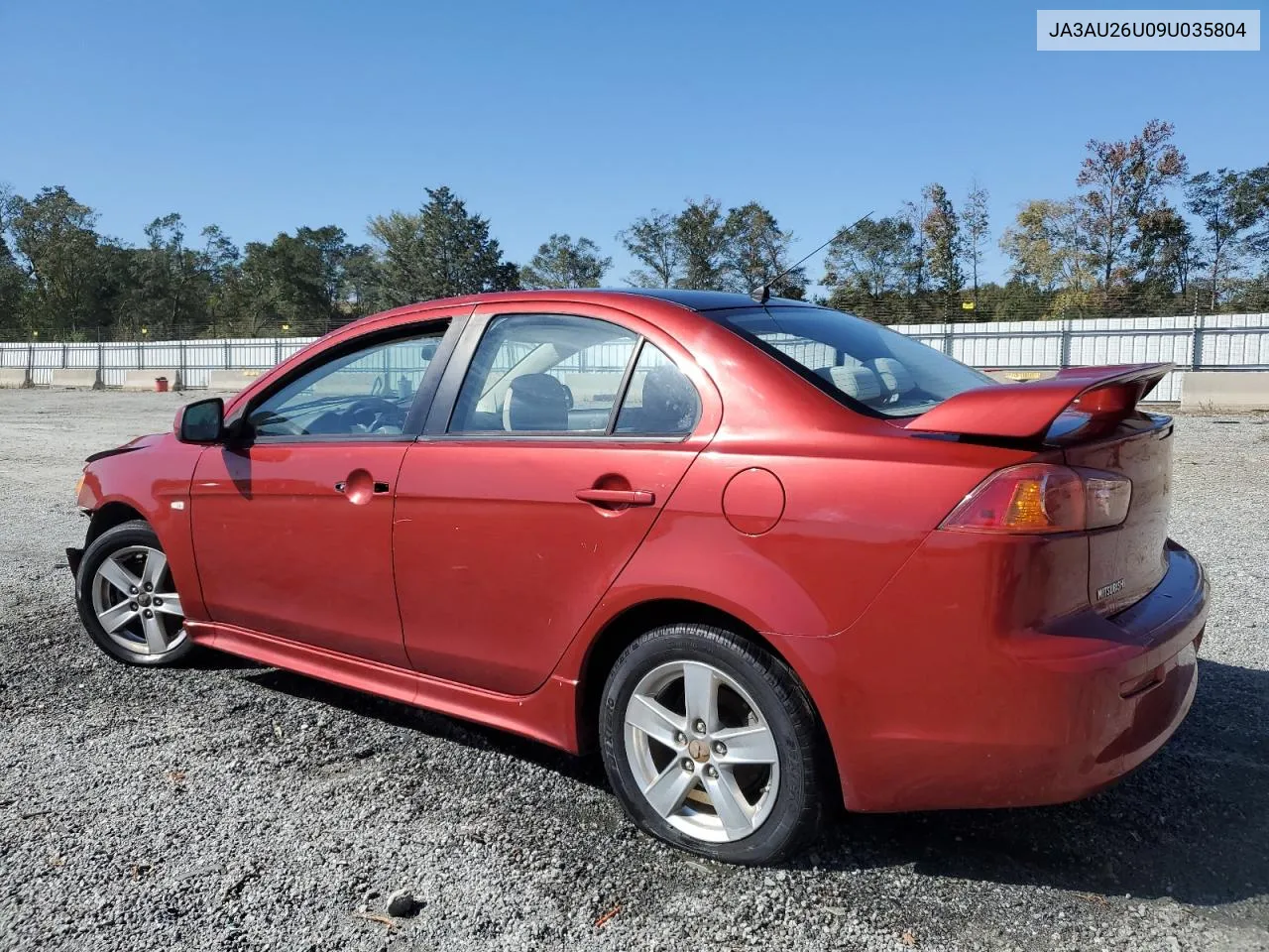 2009 Mitsubishi Lancer Es/Es Sport VIN: JA3AU26U09U035804 Lot: 75528664