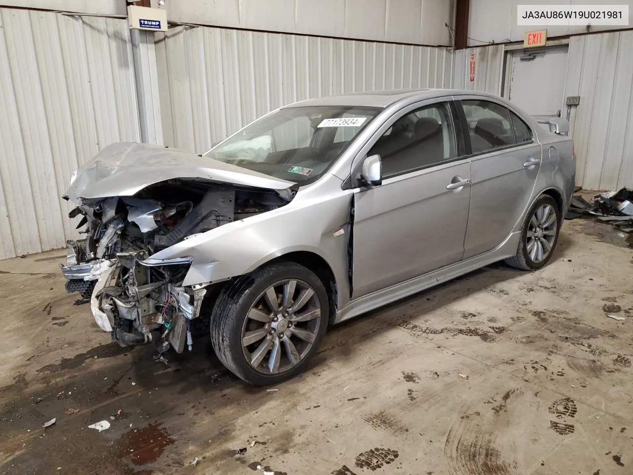 2009 Mitsubishi Lancer Gts VIN: JA3AU86W19U021981 Lot: 77173934