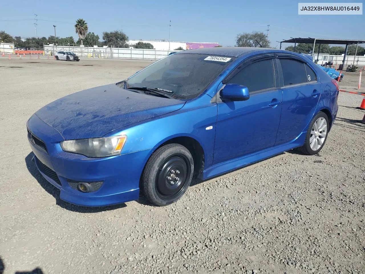 2010 Mitsubishi Lancer Gts VIN: JA32X8HW8AU016449 Lot: 75054354