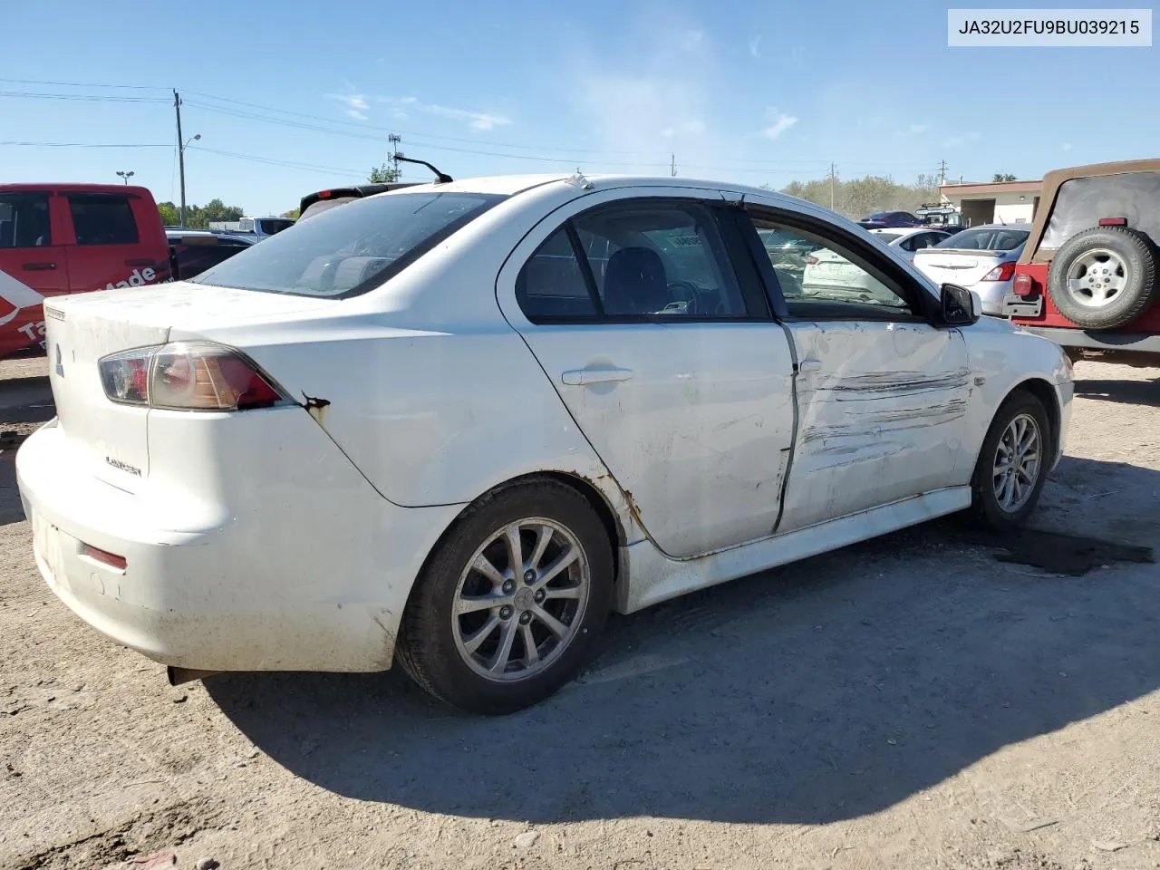 2011 Mitsubishi Lancer Es/Es Sport VIN: JA32U2FU9BU039215 Lot: 74329284