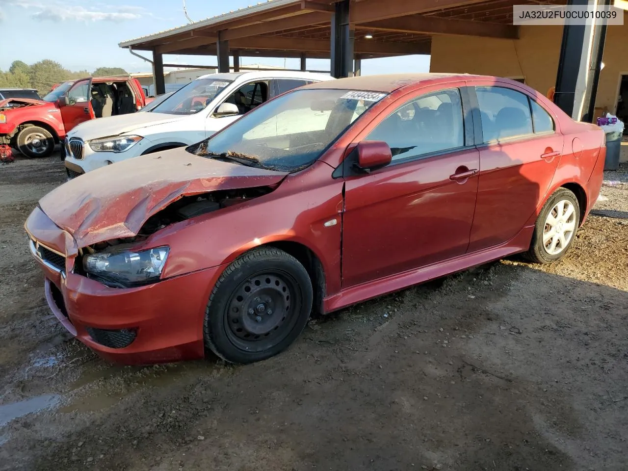 2012 Mitsubishi Lancer Es/Es Sport VIN: JA32U2FU0CU010039 Lot: 74344554