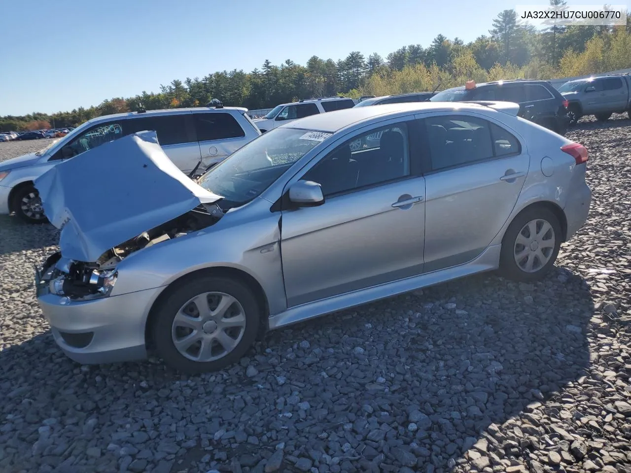 2012 Mitsubishi Lancer Es/Es Sport VIN: JA32X2HU7CU006770 Lot: 74888874