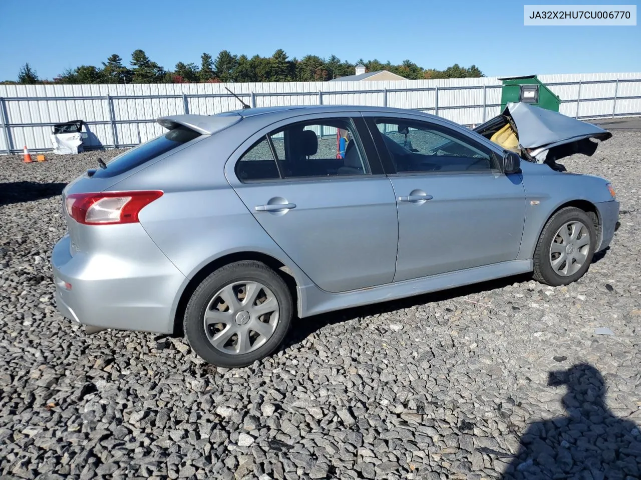 2012 Mitsubishi Lancer Es/Es Sport VIN: JA32X2HU7CU006770 Lot: 74888874