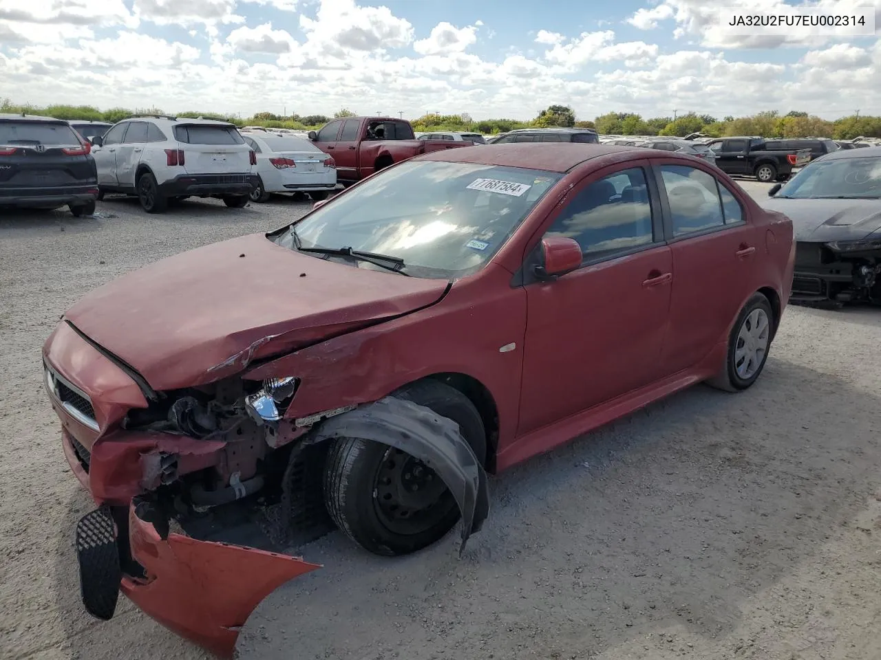 2014 Mitsubishi Lancer Es/Es Sport VIN: JA32U2FU7EU002314 Lot: 77687584