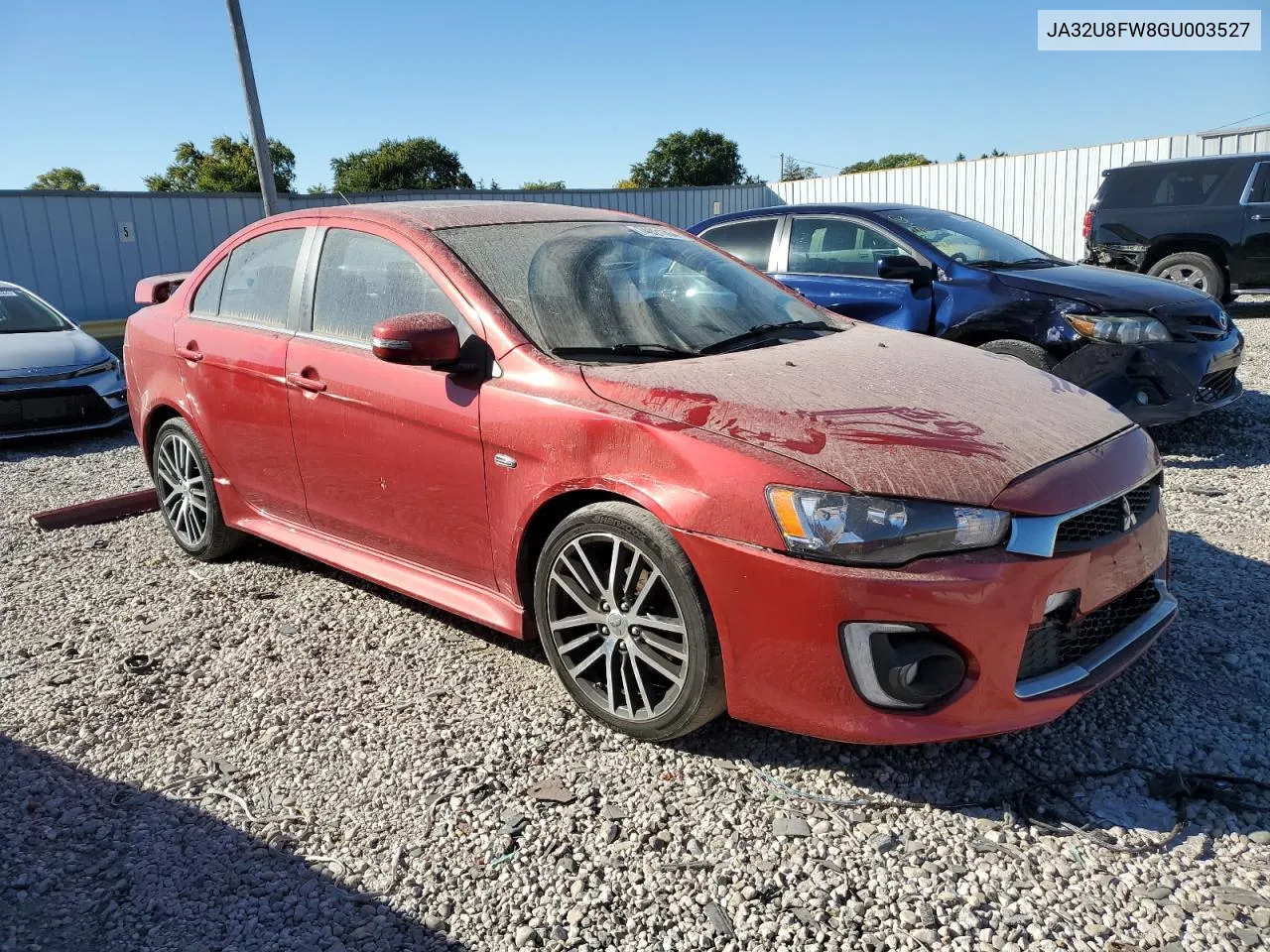 2016 Mitsubishi Lancer Gt VIN: JA32U8FW8GU003527 Lot: 74921764