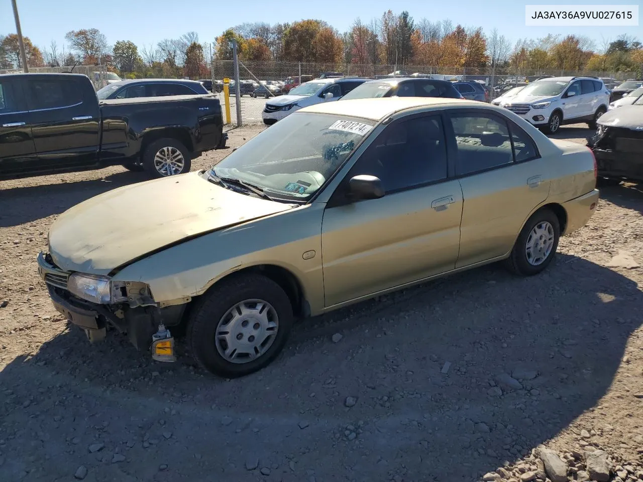 1997 Mitsubishi Mirage Ls VIN: JA3AY36A9VU027615 Lot: 77401214