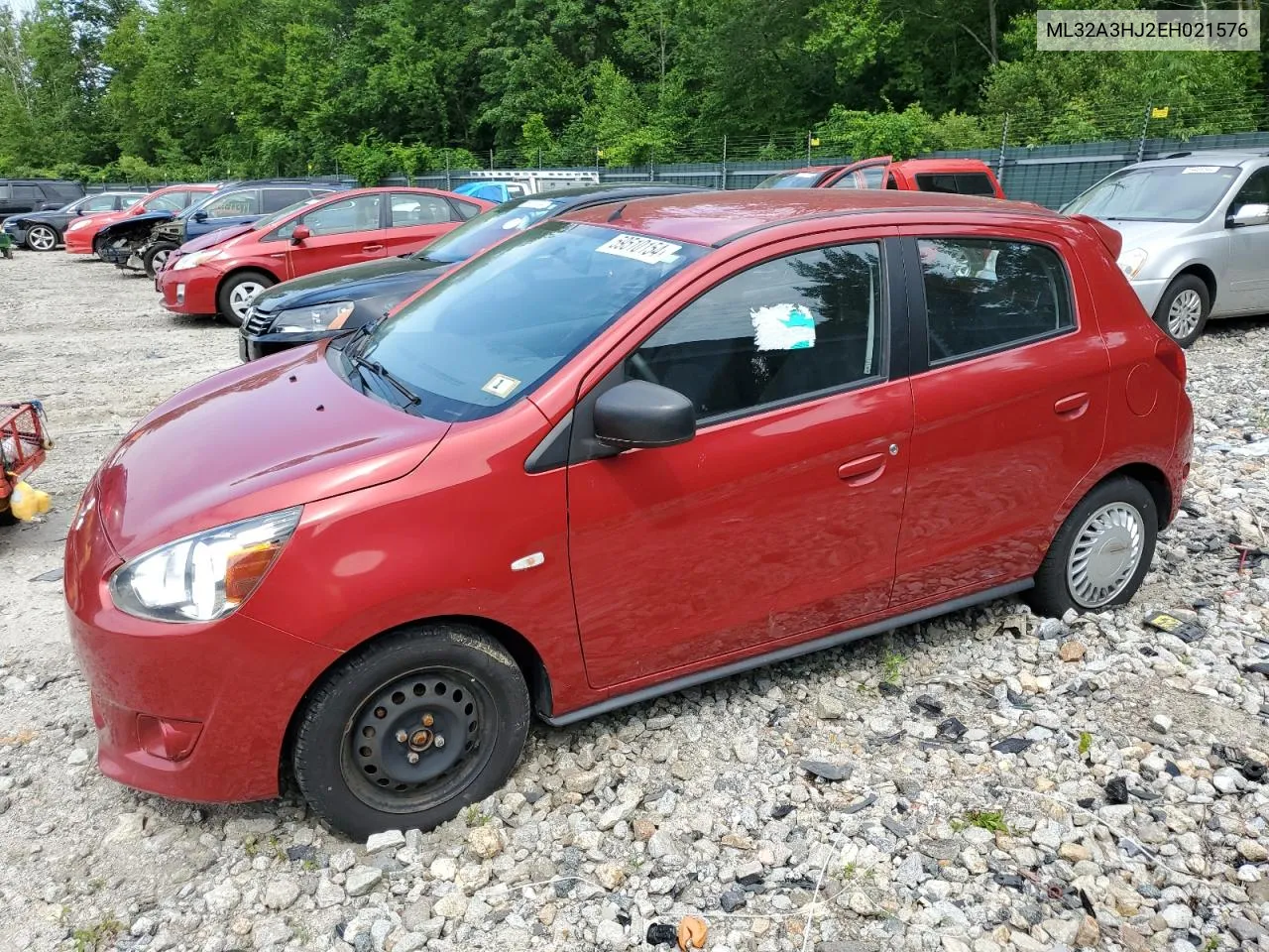 2014 Mitsubishi Mirage De VIN: ML32A3HJ2EH021576 Lot: 59510154