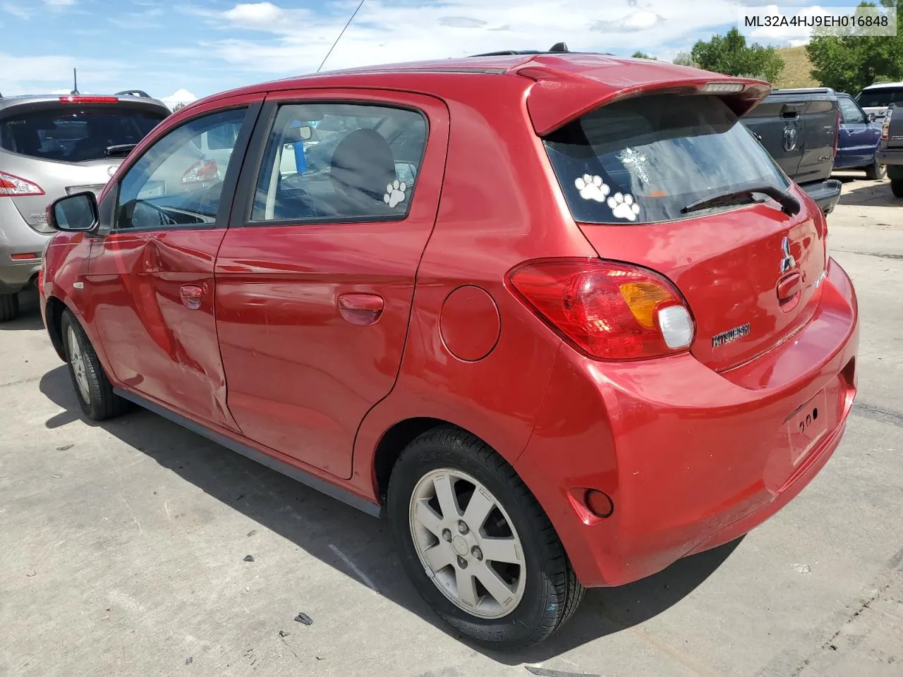 2014 Mitsubishi Mirage Es VIN: ML32A4HJ9EH016848 Lot: 68871154