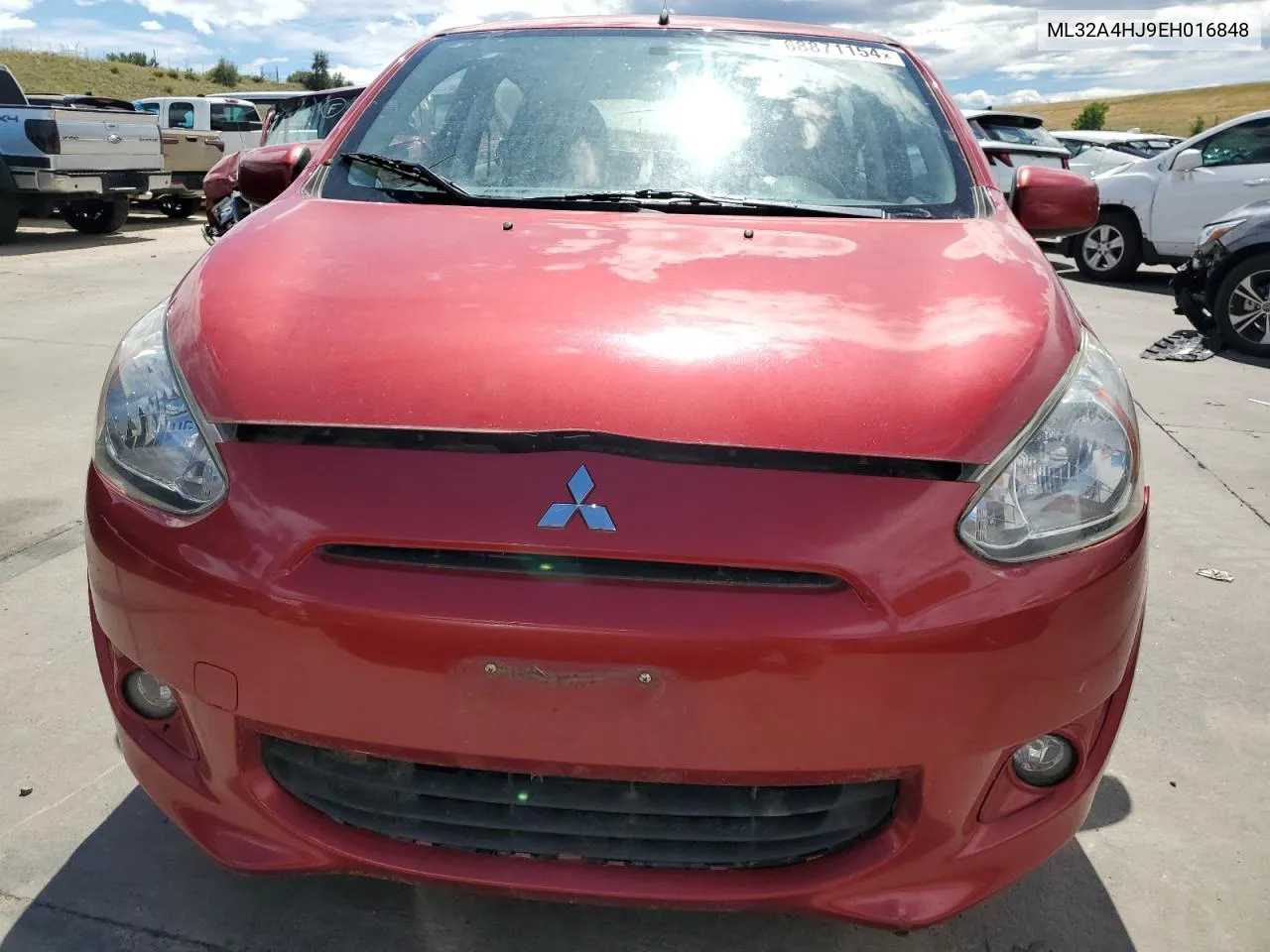 2014 Mitsubishi Mirage Es VIN: ML32A4HJ9EH016848 Lot: 68871154