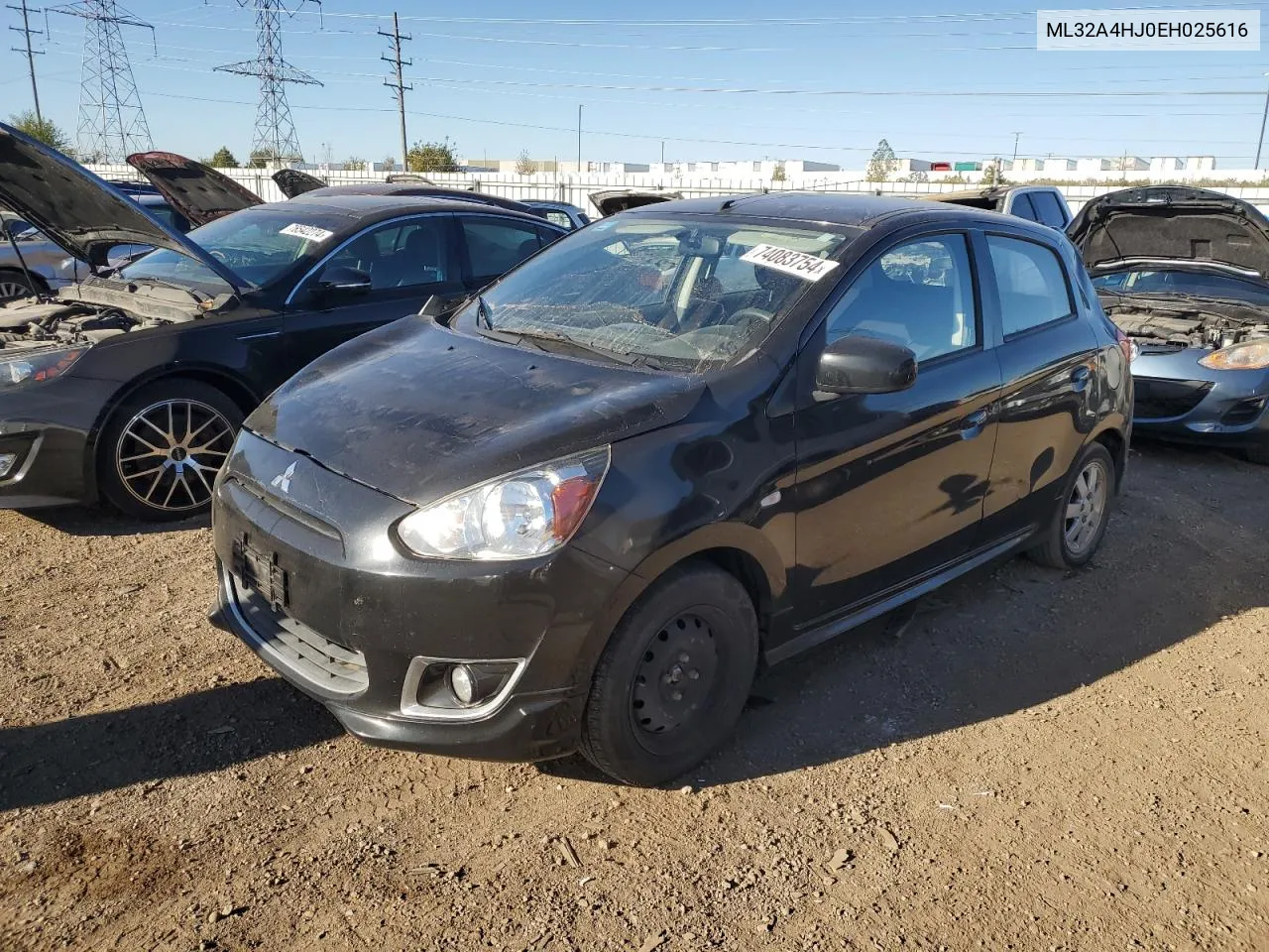 2014 Mitsubishi Mirage Es VIN: ML32A4HJ0EH025616 Lot: 74083754