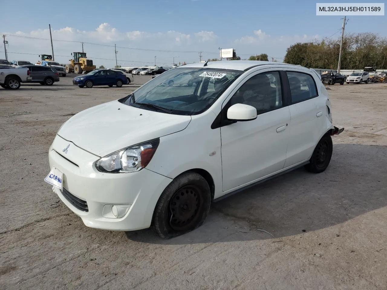 2014 Mitsubishi Mirage De VIN: ML32A3HJ5EH011589 Lot: 75492074