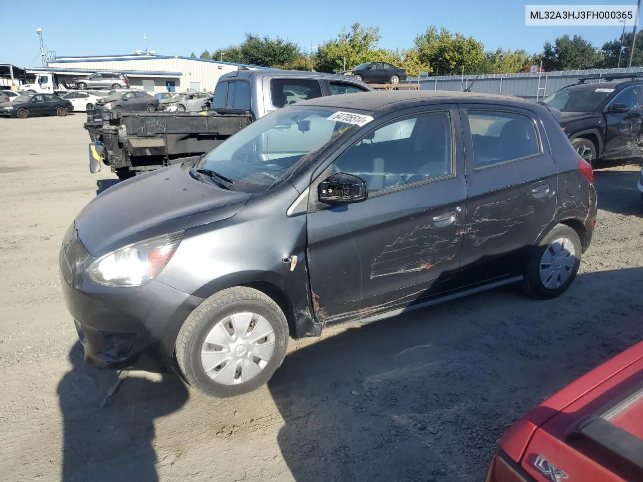 ML32A3HJ3FH000365 2015 Mitsubishi Mirage De