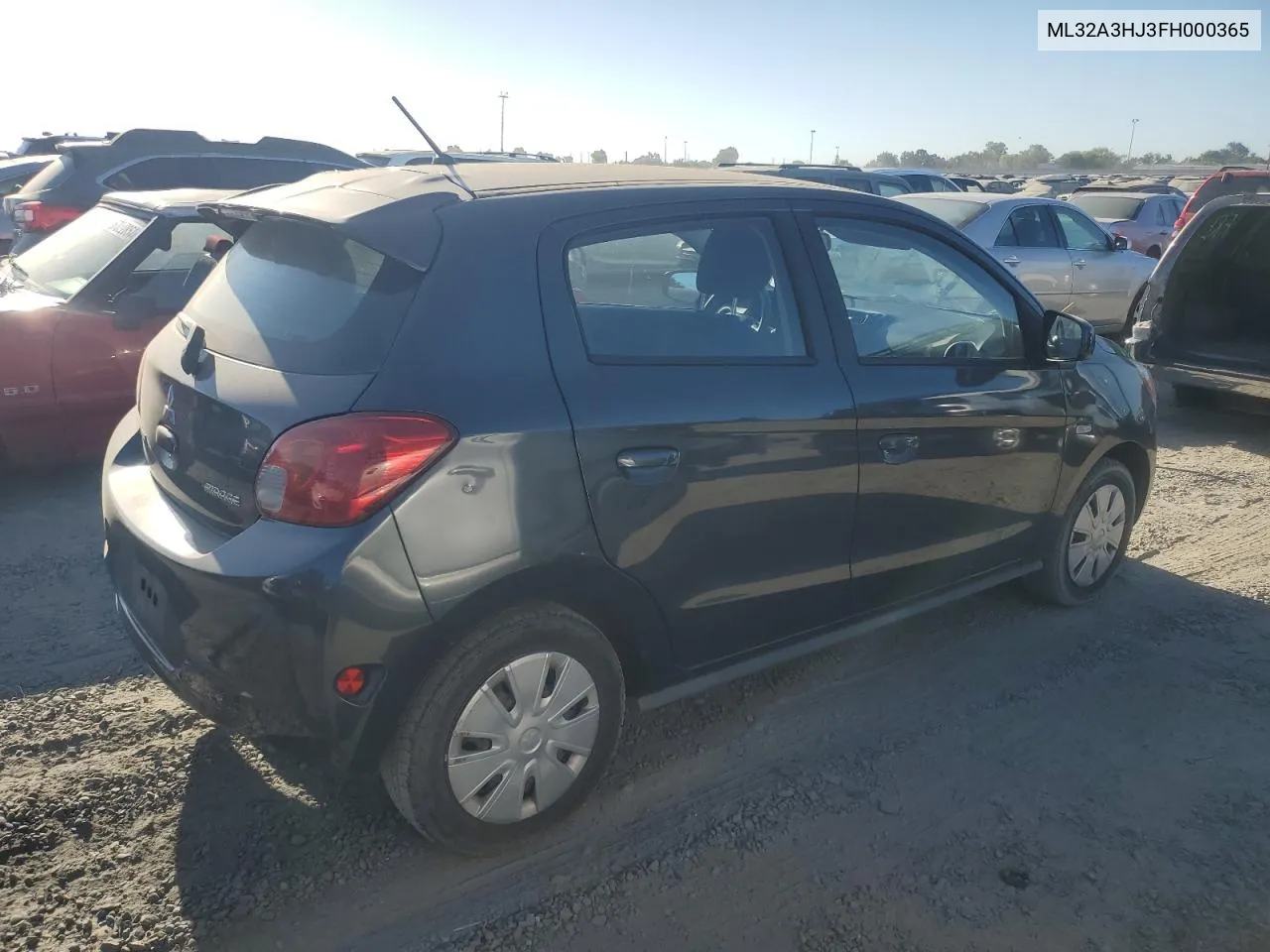 2015 Mitsubishi Mirage De VIN: ML32A3HJ3FH000365 Lot: 64705514